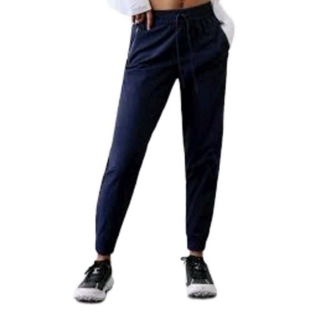 Athleta Trekkie Relaxed Mid Rise Jogger Womens Medium Ripstop Cargo Hiking Blue